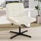 Costway Criss Cross Chair Cross-legged Office Chair with Oversized U-shaped Seat No Wheels Beige/Brown/Gray